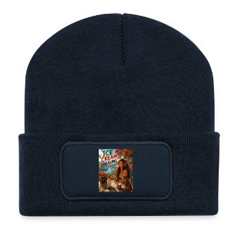 Healing Island Vibes - Recycelte Patch Beanie - French Navy - Vorne