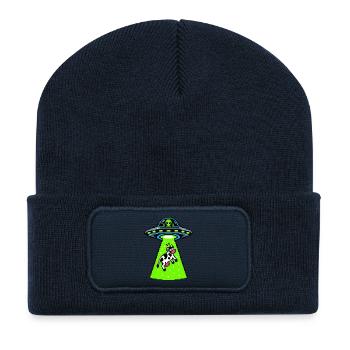 UFO - Recycelte Patch Beanie - French Navy - Vorne