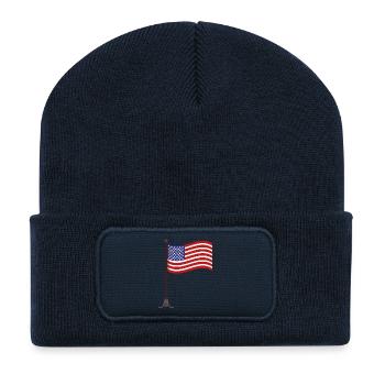 Flagge der Vereinigten Staaten - Recycelte Patch Beanie - French Navy - Vorne