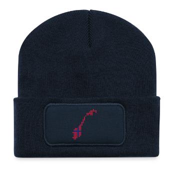 Norwegen - Recycelte Patch Beanie - French Navy - Vorne