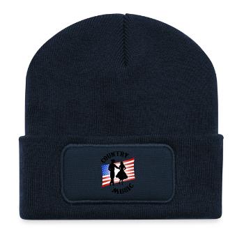country music - Beanie recyclé à patch - bleu marine - Devant
