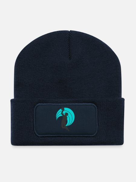 volleyball_beachvolley_v4 - Recycelte Patch Beanie - French Navy