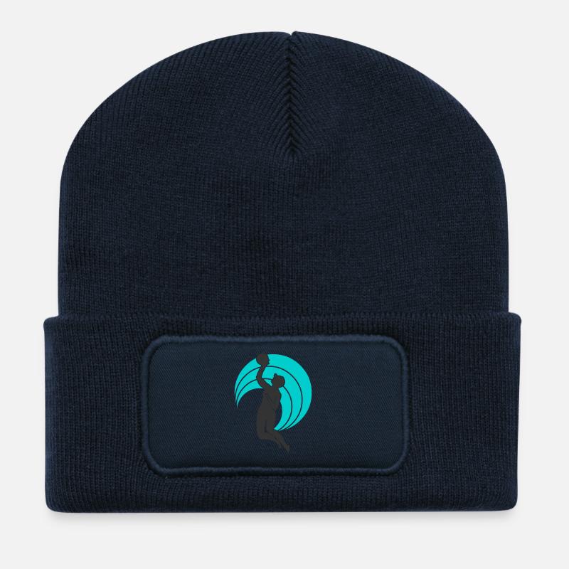 volleyball_beachvolley_v4 - Recycelte Patch Beanie - French Navy