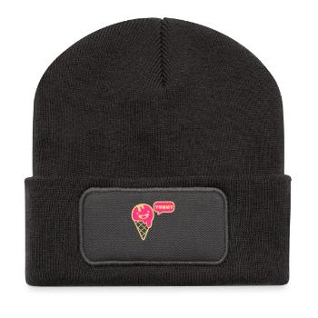 ice - eis - sommer - Recycelte Patch Beanie - Dunkelgrau - Vorne