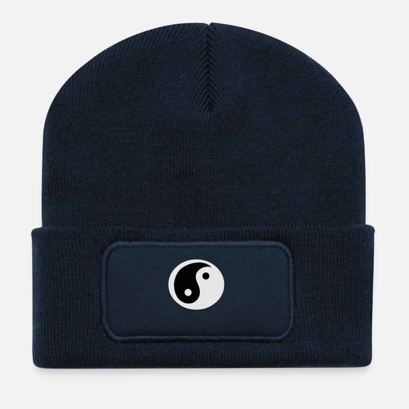 Yin & Yang - Recycelte Patch Beanie - French Navy
