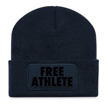 free athlete centered - Recycelte Patch Beanie - French Navy - Vorne