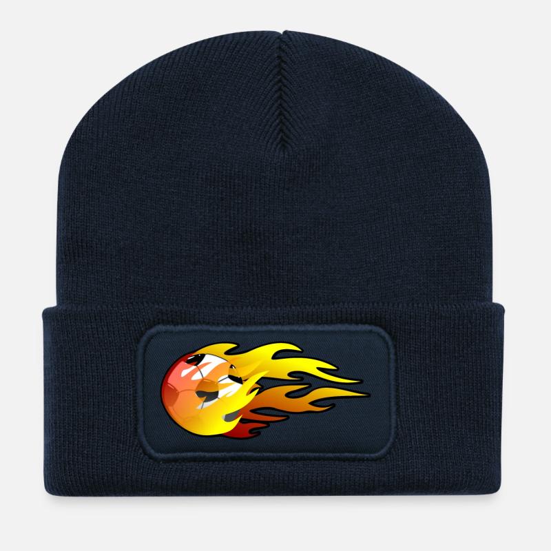 Flammenball - Recycelte Patch Beanie - French Navy