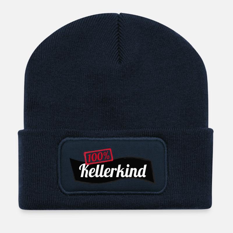Kellerkind 100% Informatik Student Geschenk - Recycelte Patch Beanie - French Navy