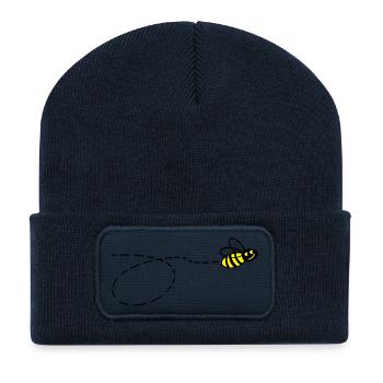 Flotte Biene 2 - Recycelte Patch Beanie - French Navy - Vorne