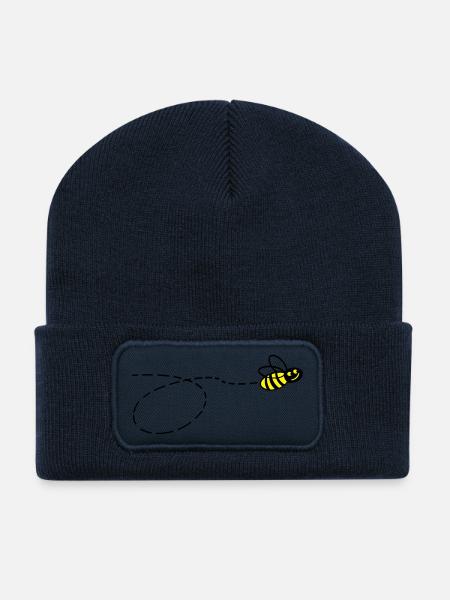 Flotte Biene 2 - Recycelte Patch Beanie - French Navy