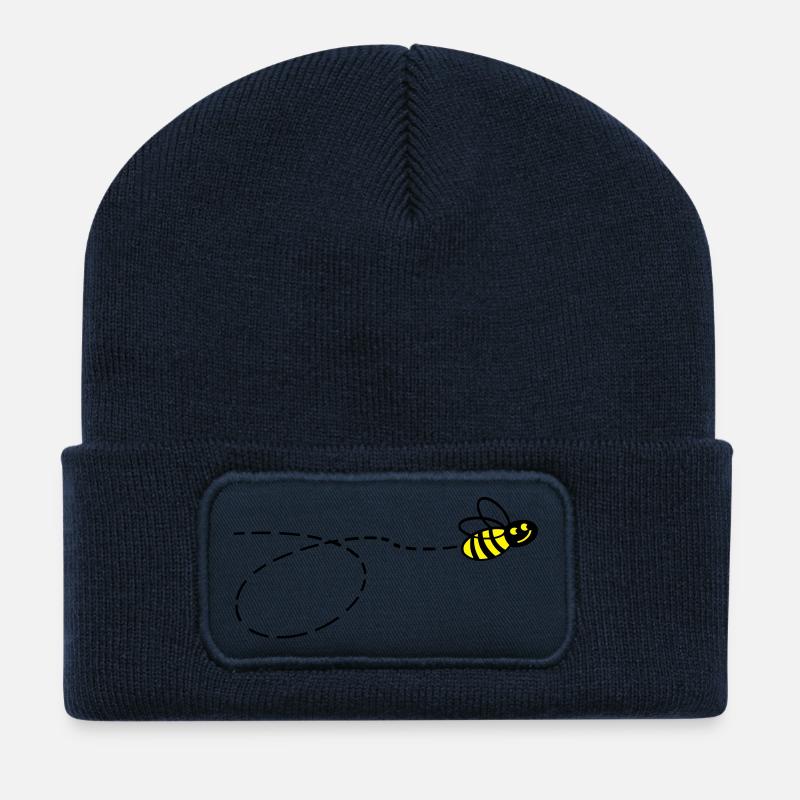 Flotte Biene 2 - Recycelte Patch Beanie - French Navy
