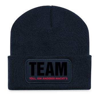 great team makes another's crew team player - Recycled Patch Beanie - french navy - Front