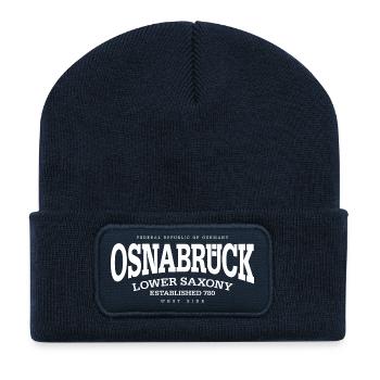 Osnabrück (white Edt. '13) - Recycled Patch Beanie - french navy - Front