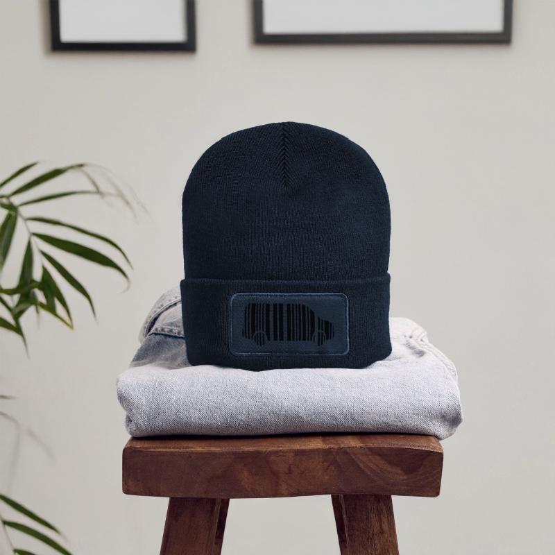 camper van strichcode Recycelte Patch Beanie