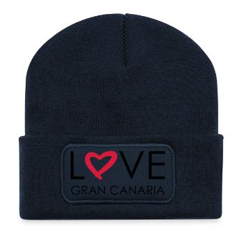 amour gran canaria - Beanie recyclé à patch - bleu marine - Devant