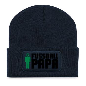 Fußball Papa - Recycelte Patch Beanie - French Navy - Vorne