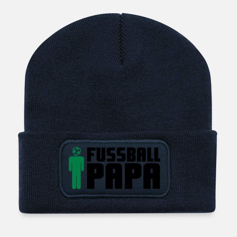 Fußball Papa - Recycelte Patch Beanie - French Navy