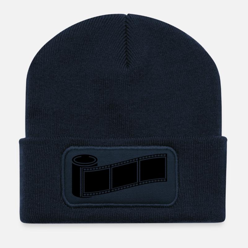 photo_retro_1_f1 - Recycled Patch Beanie - french navy