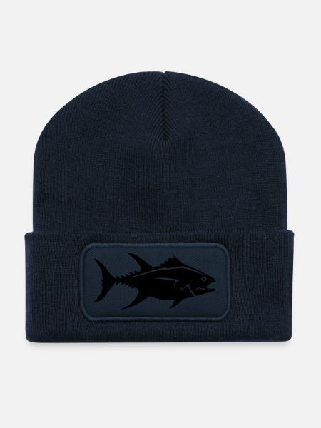 Thon - Beanie recyclé à patch - bleu marine