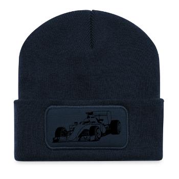 - Motorsports - Recycled Patch Beanie - french navy - Front