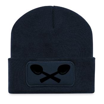 crossed spoons / gekreuzte Löffel (1c) - Recycled Patch Beanie - french navy - Front