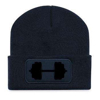 dumbbell bodybuilding weight 2 - Recycled Patch Beanie - french navy - Front