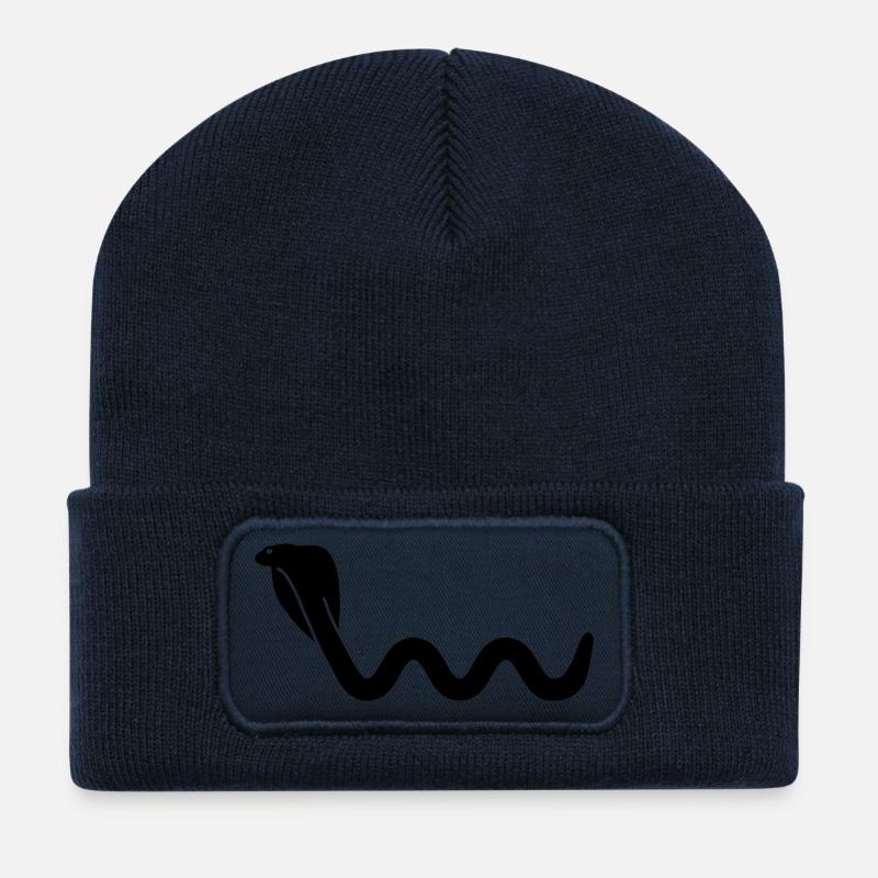 Schlange - Recycelte Patch Beanie - French Navy
