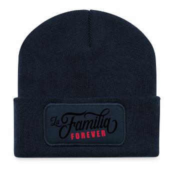 la familia forever - Recycelte Patch Beanie - French Navy - Vorne