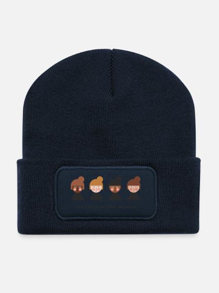 WE ARE OUR OWN HEROES - Recycelte Patch Beanie - French Navy