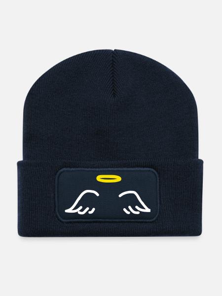 ailes d'anges - Beanie recyclé à patch - bleu marine
