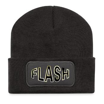 FLASH label with flashes - Recycled Patch Beanie - dark grey - Front