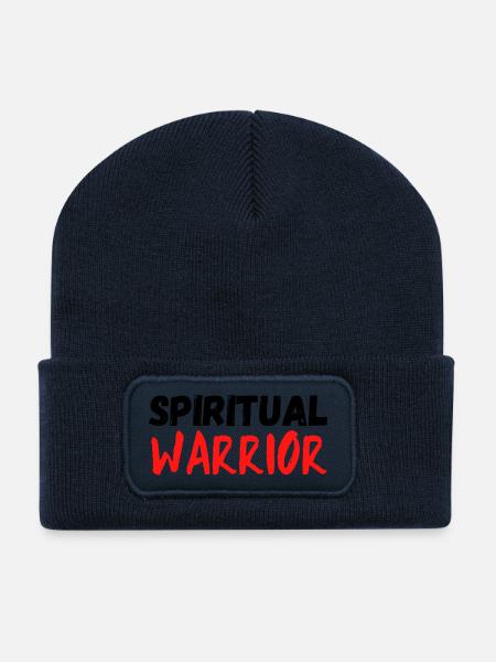 Spiritueller Krieger - Recycelte Patch Beanie - French Navy