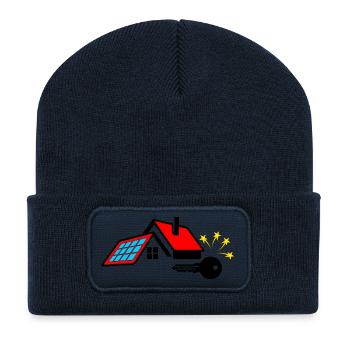 Key for the new house with solar panels - Recycled Patch Beanie - french navy - Front
