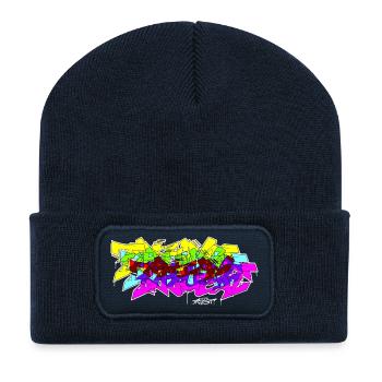 Spectrum Graffiti - Recycelte Patch Beanie - French Navy - Vorne