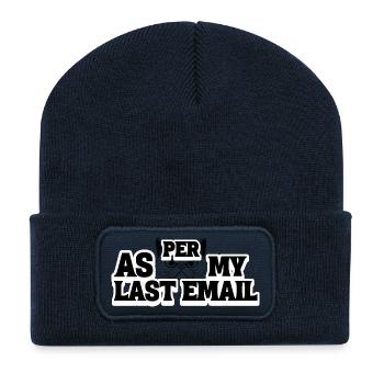 According to my last email - Recycled Patch Beanie - french navy - Front