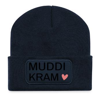 MUDDi KRAM! Personalisierbar - Recycelte Patch Beanie - French Navy - Vorne