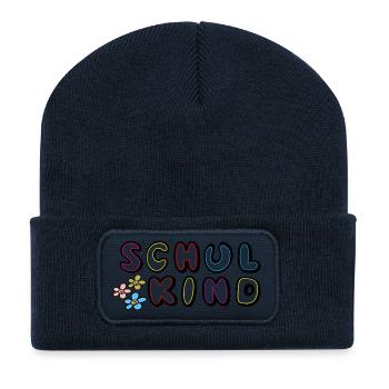 Schulkind 2026 Einschulung - Recycelte Patch Beanie - French Navy - Vorne