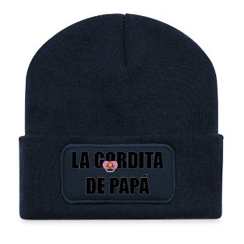 Dad's Chubby in BLACK - Recycled Patch Beanie - french navy - Front