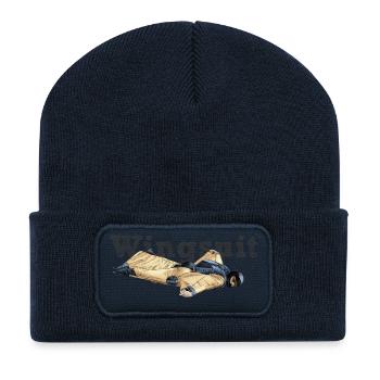 Combinaison ailée - Beanie recyclé à patch - bleu marine - Devant