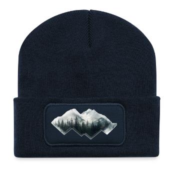Forest, Mountains, Nature - Recycled Patch Beanie - french navy - Front