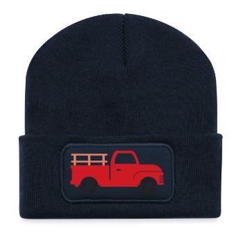 Vintage-Lkw - Recycelte Patch Beanie - French Navy - Vorne