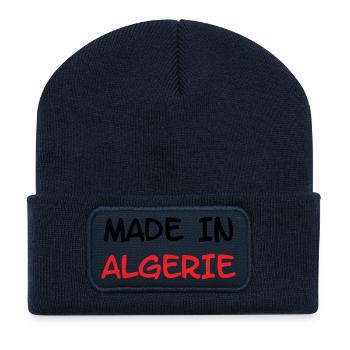 Made in Algérie - Beanie recyclé à patch - bleu marine - Devant