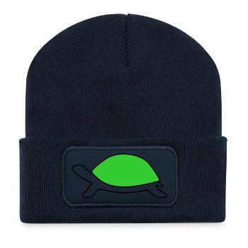 Schildkröte - Recycelte Patch Beanie - French Navy - Vorne