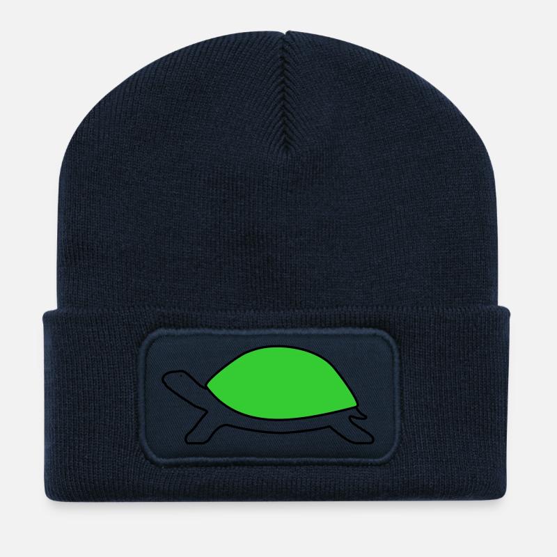 Schildkröte - Recycelte Patch Beanie - French Navy