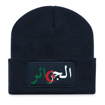 Algerian flag - Recycled Patch Beanie - french navy - Front