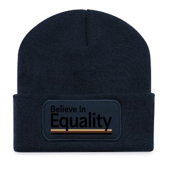 Believe In Equality Statement Gleichberechtigung - Recycled Patch Beanie - french navy - Front