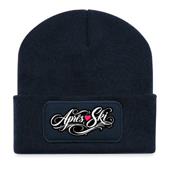 Après-ski heart love - Recycled Patch Beanie - french navy - Front