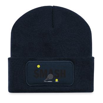 Padel Smash Power Sport Court Look - Recycelte Patch Beanie - French Navy - Vorne