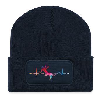 Boulderer heartbeat Bouldering Bouldering - Recycled Patch Beanie - french navy - Front