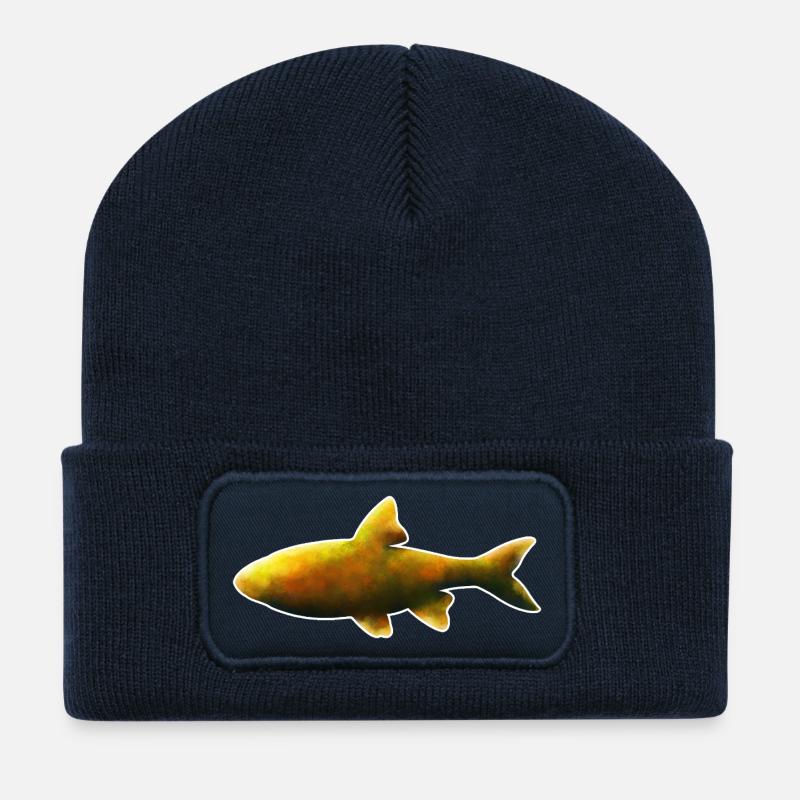 Hazel.1 - Beanie recyclé à patch - bleu marine